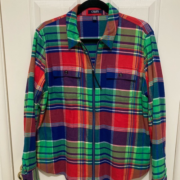 chaps flannel shirt jacket